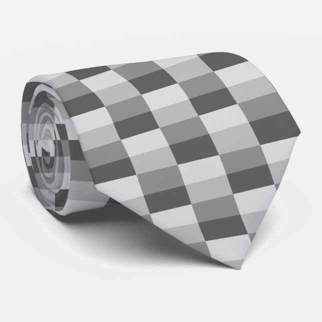 Gravata Blocos de Cores de Sombras de cinza (Rolled)