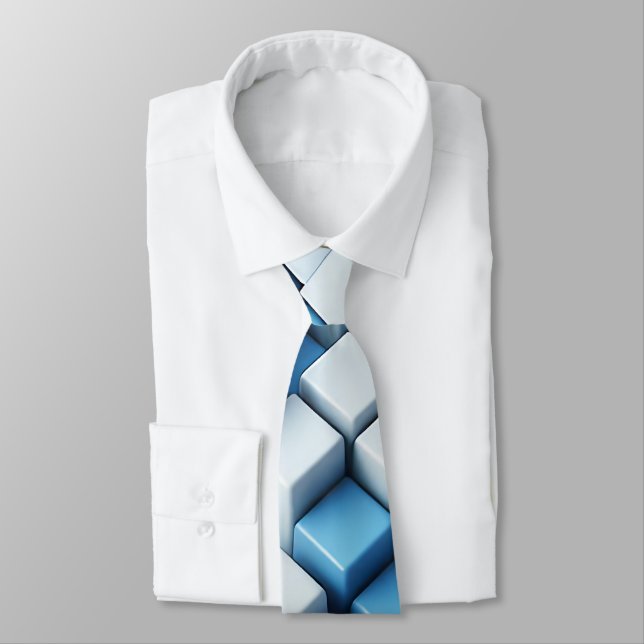 Gravata Blocos de Illusão Óptica 🔳 (Amarrado)