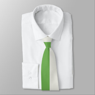 Gravata Blocos Verticais de Cor Verde, Branco Estrela e Ve