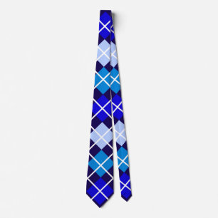 Gravata Blue Argyle Tie