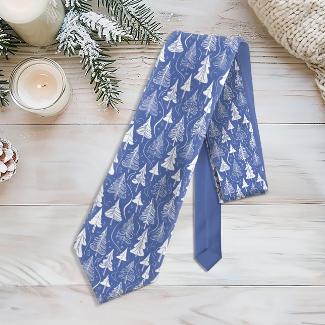 Gravata Blue Christmas Pattern#6 ID1009 (Criador carregado)