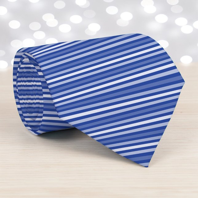 Gravata Blue Color Stripes Necktie (Criador carregado)