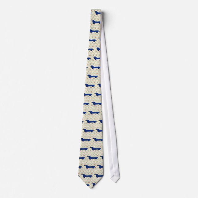 Gravata Blue Dachshund (Frente)