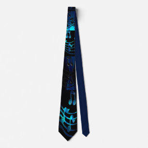 Gravata Blue dancing Music Tie