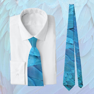 Gravata Blue feathers