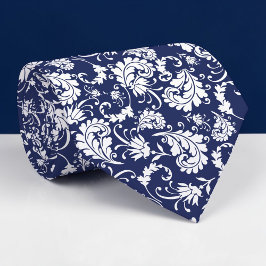 Gravata Blue Floral Pattern Custom Necktie