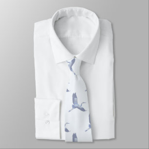 Gravata Blue Heron Tie para Mulheres e Homens