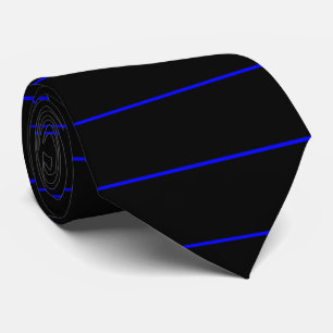 Gravata Blue Line fino simbólico forma