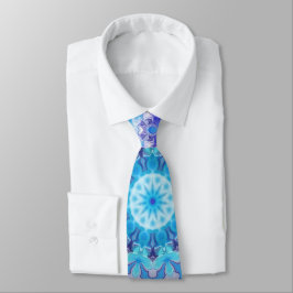 Gravata Blue Mandala Neck Tie