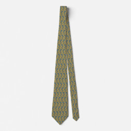 Gravata Blue Medieval Fish Neck Tie
