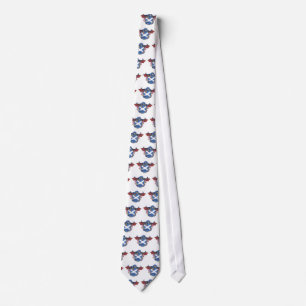 Gravata Blue Scottish Dragon Santo Andrew's Cross