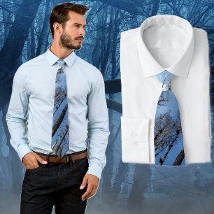 Gravata Blue Sky Trees Camo Tie
