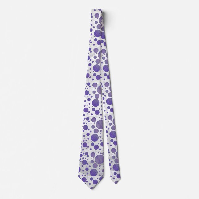 Gravata Blueberry Smear Polka Dot (Frente)