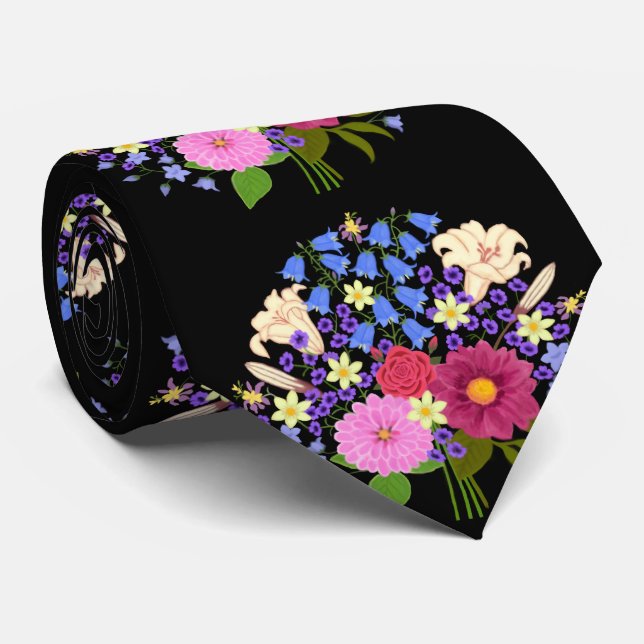 Gravata Blumenstrauss Black Neck Tie (Rolled)