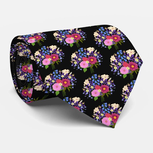 Gravata Blumenstrauss Black Necktie (Rolled)