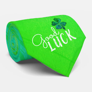Gravata Boa Sorte Quatro Folha Vestido Shamrock
