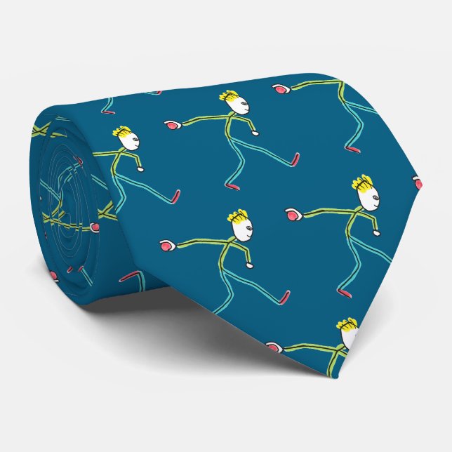 Gravata Bocce Bola Stickman (Rolled)