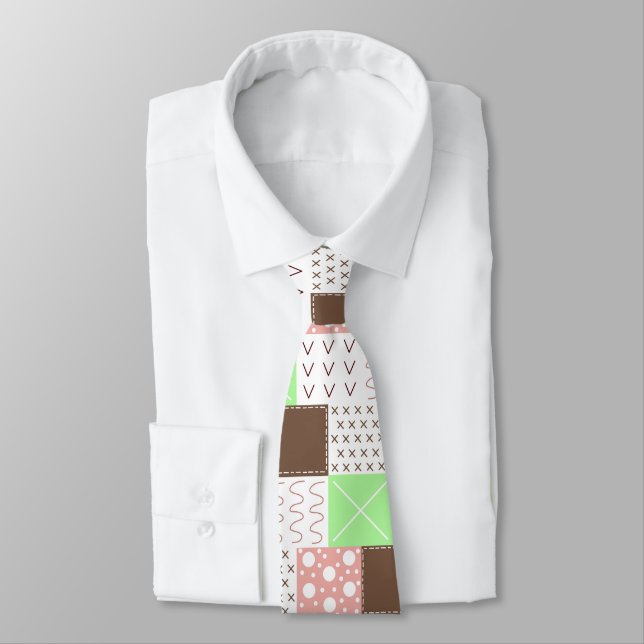 Gravata Boho Brown, Borgonha, Verde e Mauve Whimsical (Amarrado)