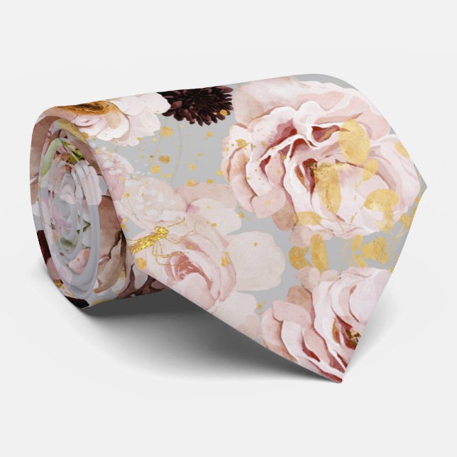 Gravata Boho H2 Dusty Rosas Borgonha Mães DIY fundo N (Rolled)