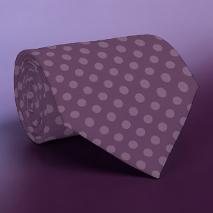 Gravata Boho Roxa Mini Pontos Polka