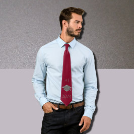 Gravata Boina de formatura 2025 -monogramada - Borgonha