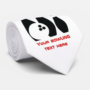 Gravata Bola de boliche e pinos personalizados