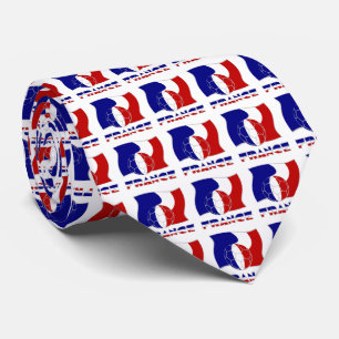 Gravata Bola de Futebol da França Bandeira Francesa Person