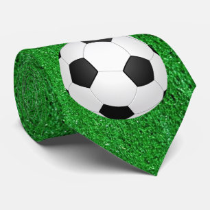 Gravata Bola de futebol na Grass Impressão Necktie