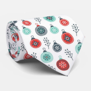 Gravata Bolas de suspensão e pinho do Natal Pastel bonito