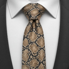 Gravata Bold Snakeskin Animal Print Pattern