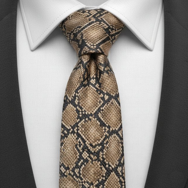 Gravata Bold Snakeskin Animal Print Pattern (Criador carregado)