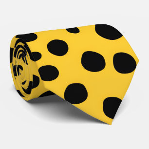 Gravata Bolinhas Amarelo e Preto na moda