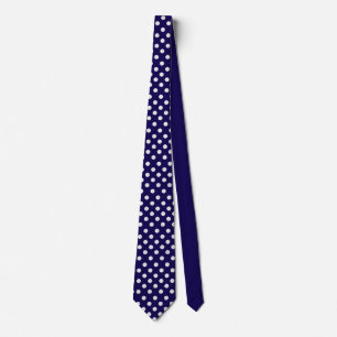Gravata Bolinhas azul marinho e branco