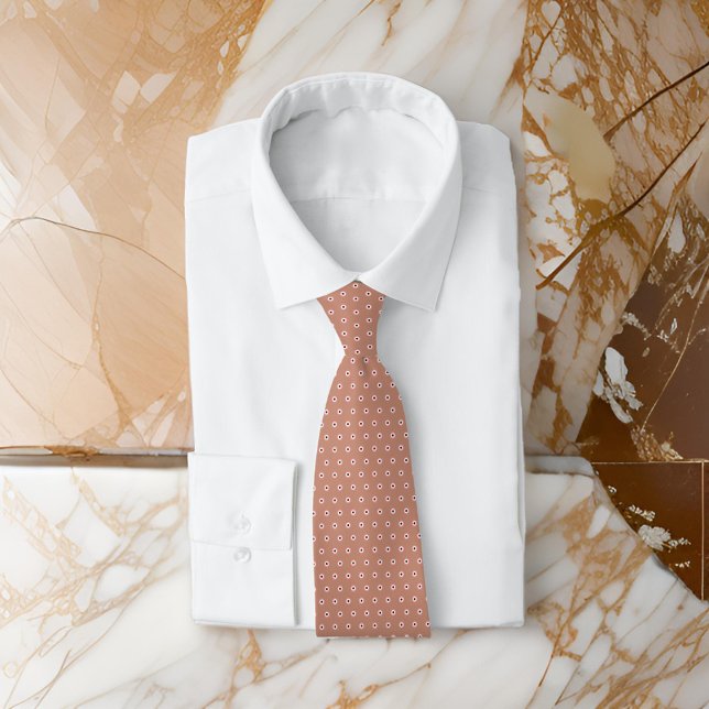 Gravata Bolinhas Camel Brown - Classe Mínima (Criador carregado)