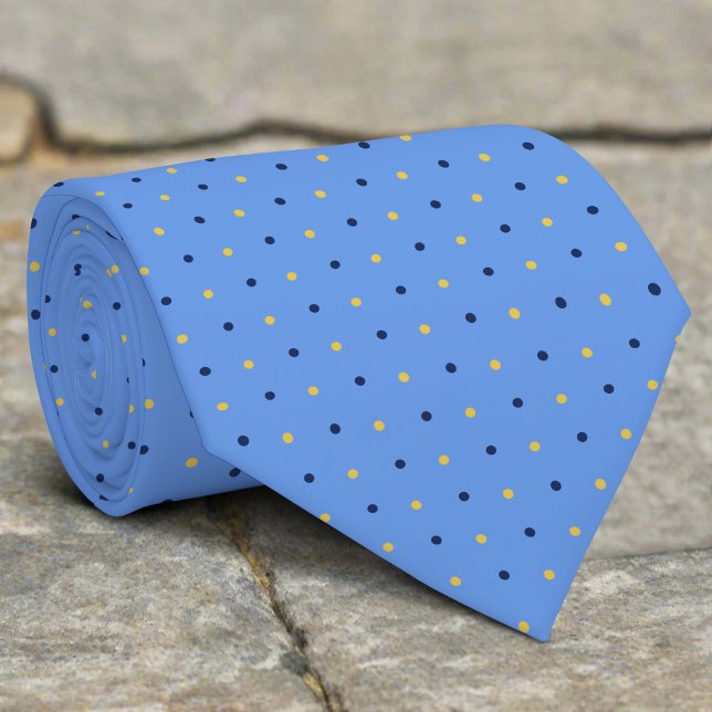 Gravata Bolinhas Navy Em Fundo Azul Padrinhos (Criador carregado)