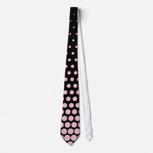 Gravata Bolinhas Rosa Moderno Preto