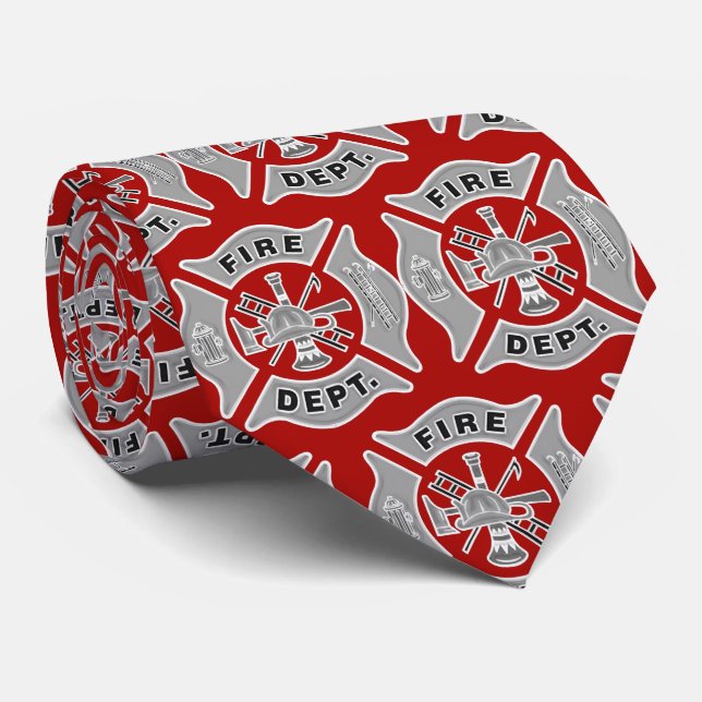 Gravata Bombeiro | Legal Novelty Tie for Men (Rolled)