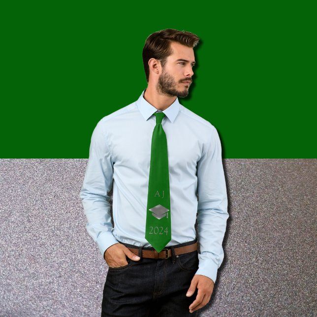 Gravata Boné de formatura 2025 - Monograma - Esmeralda (Criador carregado)