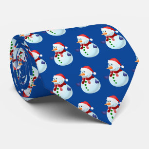 Gravata Boneco de Neve com Chapéu de Papai Noel Natal