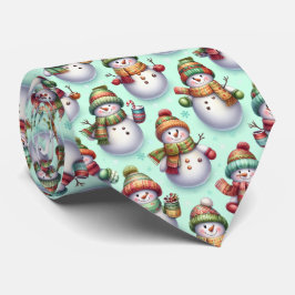 Gravata Bonecos de Neve Bobos