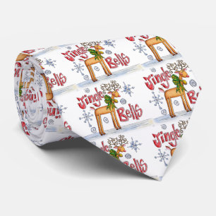 Gravata Bonita Reindeer De Natal, Jingle Bells Flocos De N