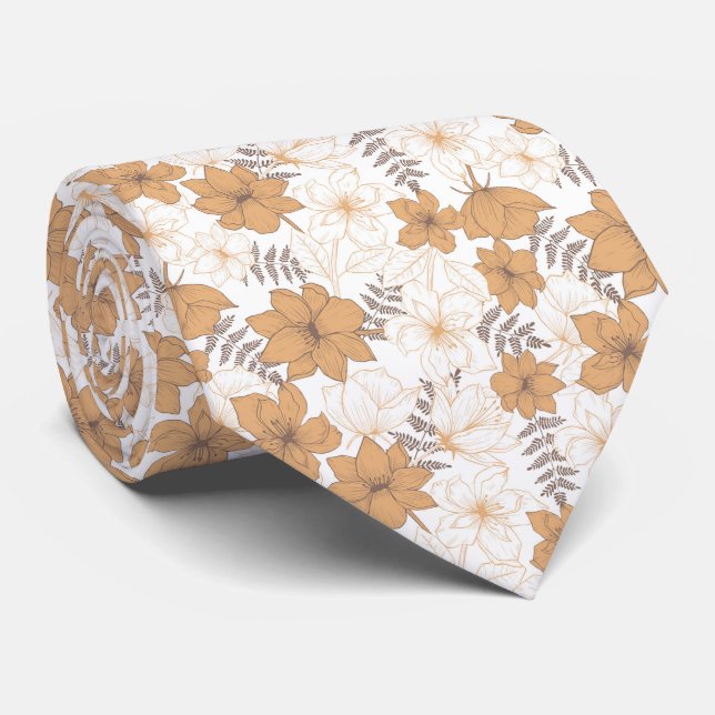 Gravata Bonita Torneira do Pescoço do Jardim Flor (Rolled)
