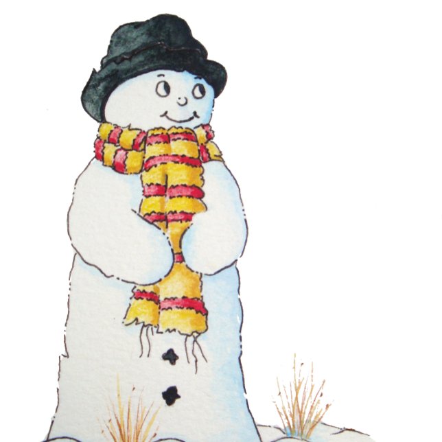 Gravata Bonito boneco de neve com estoque de Natal na neve (Criador carregado)