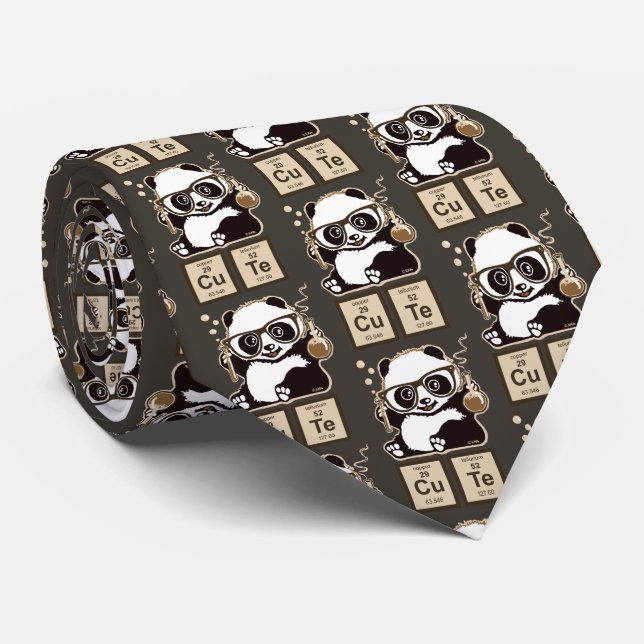Gravata Bonito descoberto panda da química (Rolled)