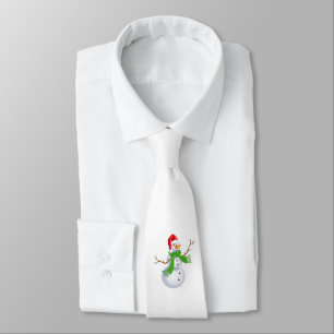Gravata Bonito Natal Snowman