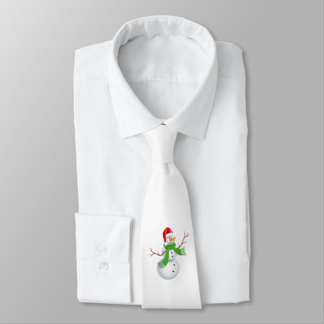 Gravata Bonito Natal Snowman (Amarrado)