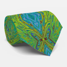 Borboleta Abstrata Chartreuse e Azul Trippy