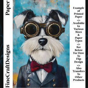 Gravata Borboleta Cachorro Schnauzer Steampunk Z9
