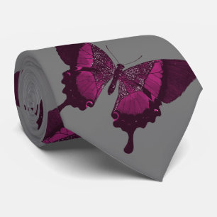 Gravata Borboleta cor-de-rosa escura com backround