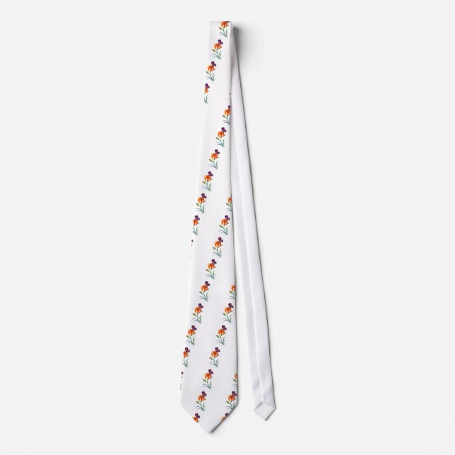 Gravata Borboleta de monarca & lírio de tigre (Frente)